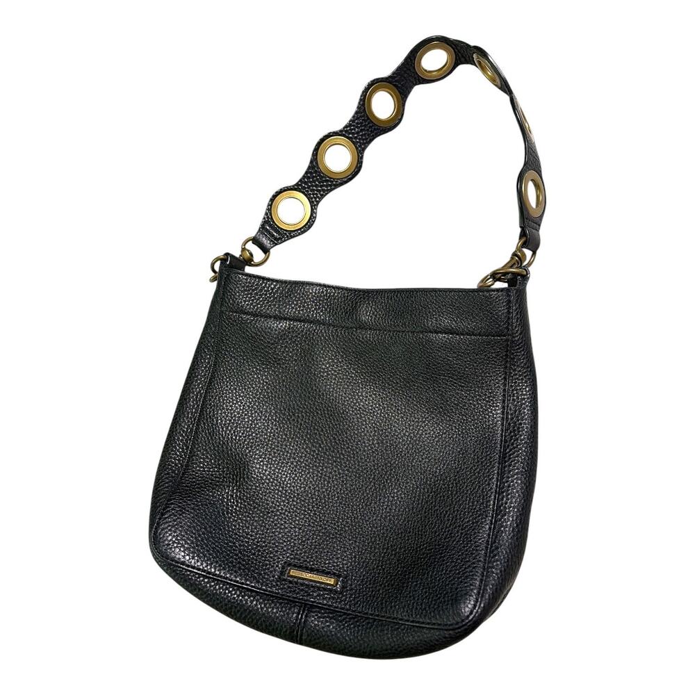 Rebecca Minkoff Darren Black Leather Boho Shoulder Bag - Picture 4 of 16
